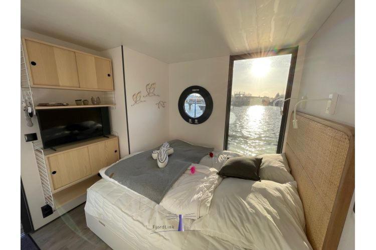 Hausboot Fjord Haven Mit Biosauna In Barth Esterno foto